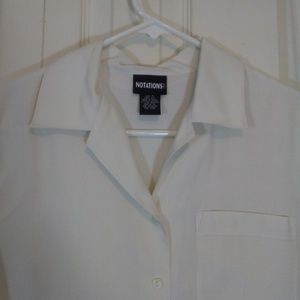 Notations 100% Silk Cream Color Blouse